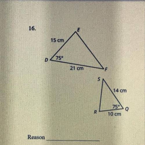 Are these triangles similar ? Why, or why not!?