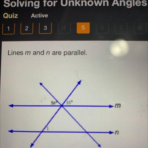 Lines m and n are parallel.
What is m 1?
35°
50°
55°