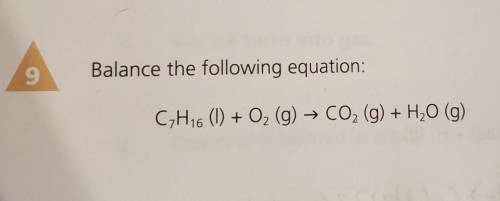 Balance the following equation: CH16 (1) + O2 (g) → CO2 (g) + H20 (g)