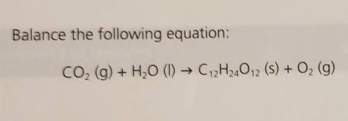 Balance the following equation: CO2 (g) + H2O (I) → C12H24012 (s) + O2 (g)