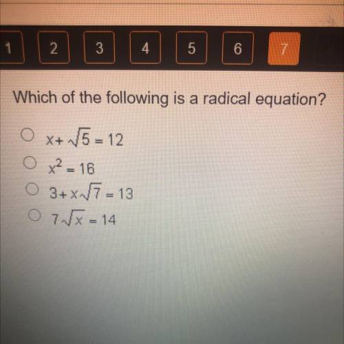 Which of the following is a radical equation ?