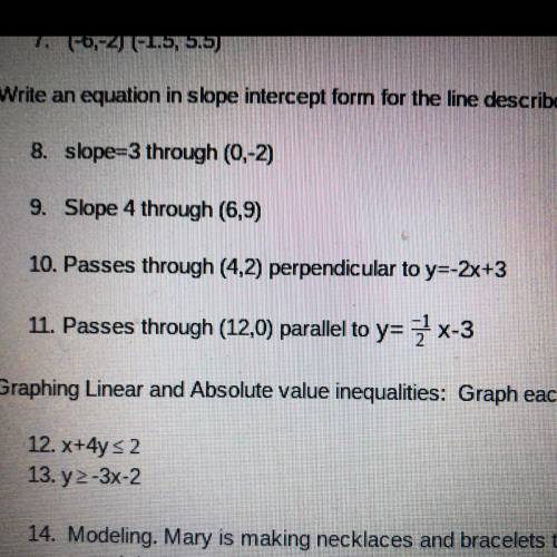 I need help with number 10 and 11
