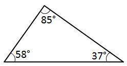 What type of triangle is pictured?

A. Obtuse and equilateral
B. Acute and scalene
C. Right and ob