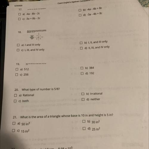 This algebra I need help with all of them