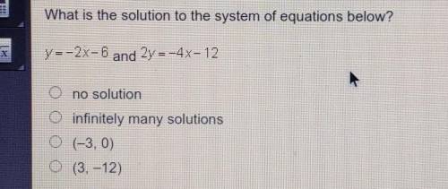 What's the solution to the system of equations below. Hurry please!!!