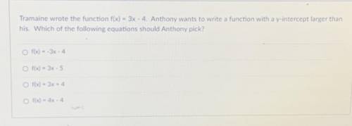 Which of the equations should anthony pick ?