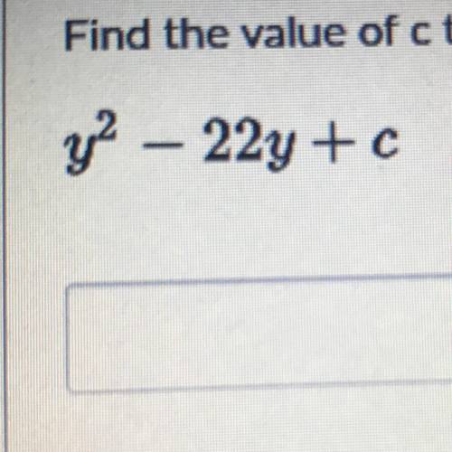 Find the value of C that completes the square
