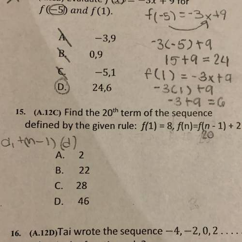 Help me with number 15, will give brainliest:)