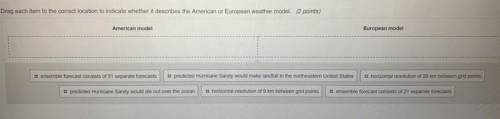 Drag each item to the correct location to indicate whether it describes the American or European we
