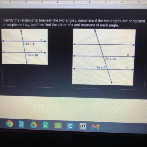 Whether these angles are supplementary or congruent angles