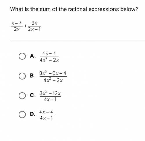 What is the sum of the rational expression below