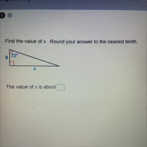 Find the value of X. Round your answer to the nearest tenth.