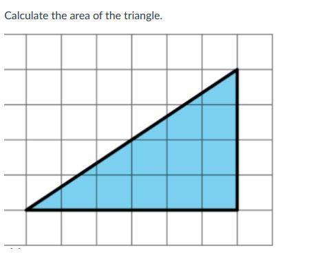 Calculate the area of the triangle.ILLL GIVE BRAINLIEST but plz help!