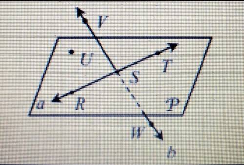1. Use the diagram to the right to answer the questions below.

a. Name a point collinear to point