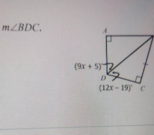 How do you find angle BDC