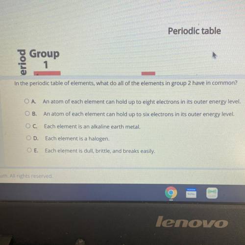 HELP ASAP 10 POINTS !!!

Select the correct answer.
In the periodic table of elements, what do all