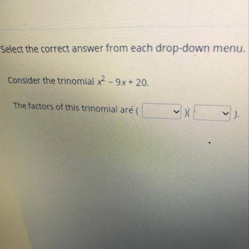 Please help me 
What the factor of this trinomial