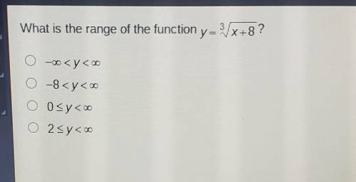 What is the range of the function y=3(x+8? -0