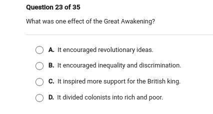 What was one effect of the great awakening?

Please explain your answer and have source to back it