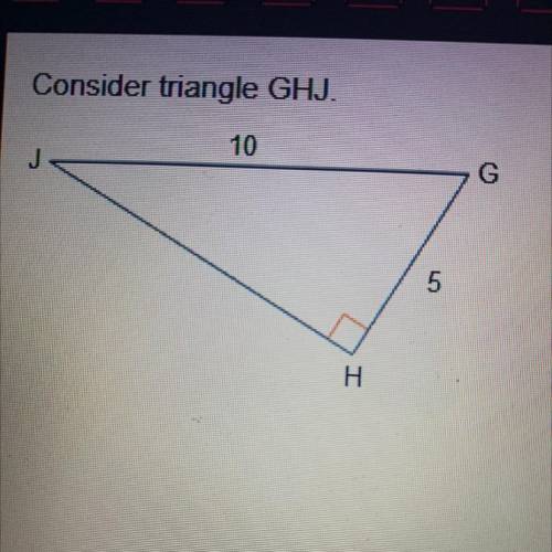 Consider triangle GHJ. What is the length of line segment HJ?