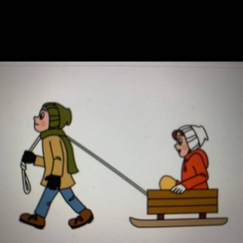 Billy is pulling his sister Joslyn in the sled. Based on your knowledge of F=ma, describe what woul