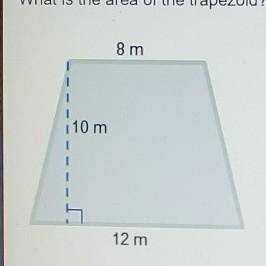 What is the area of the trapezoid? 80 m² 96 m² 100 m2120 m²