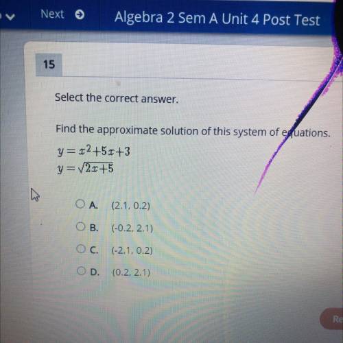 Help please! Find the approximate solution of this system of equations