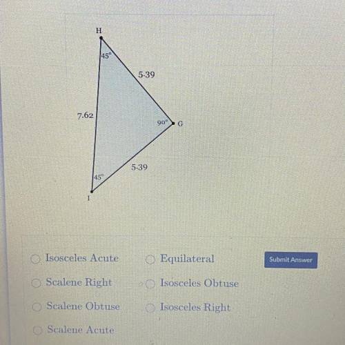 Geometry identify triangle