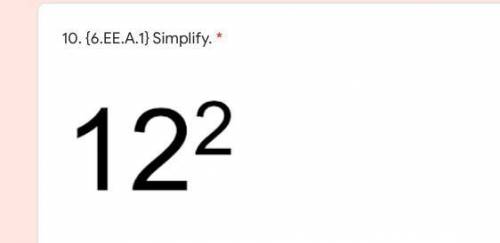 Simplify 12² 
i wrote this to get 20 car