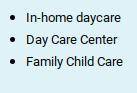 For each type, including the type of license needed and the pros and cons of that type of childcare