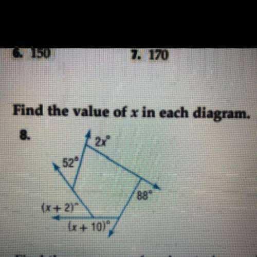 How do I find the value of x in each diagram?