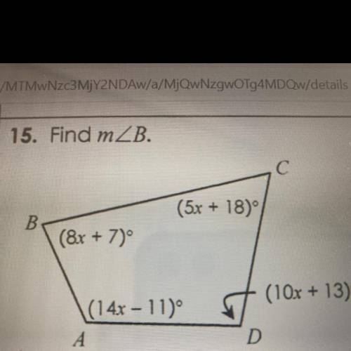 15.
Find m of angle B