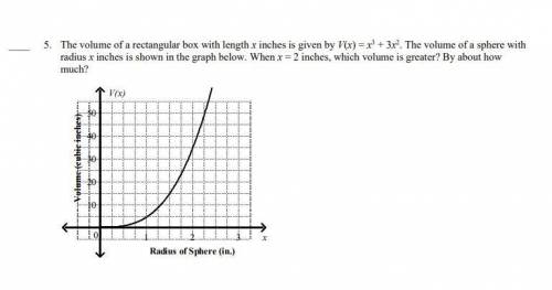 PLZ HELP ASAP! The volume of a rectangular box with length x inches is given by V(x) = x3 + 3x2. Th