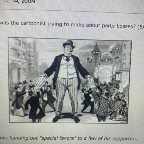 What statement was the cartoonist trying to make about party bosses?