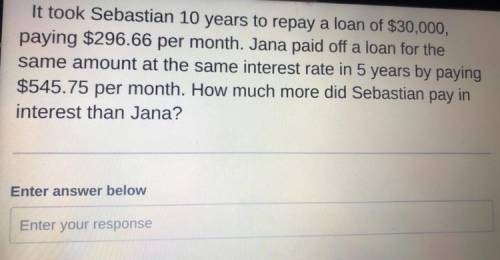 How much more did Sebastian pay in interest than Jana