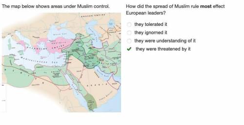 The map below shows areas under Muslim control.

Map of the Middle East, Northern Africa, and Sou
