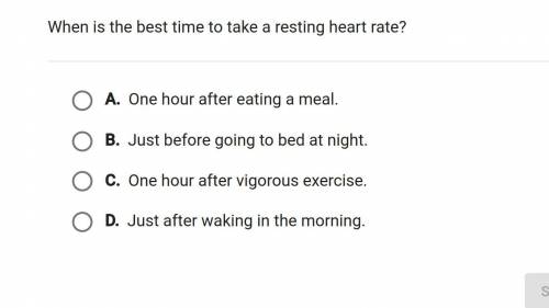 When is the best time to take a resting heart rate?