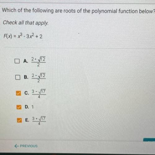 HELPPPPP

Which of the following are roots of the polynomial function below?
Check all that apply.