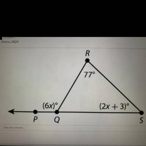Find m< RQS . How can do I solve this