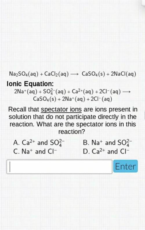Find spectator ions in equation