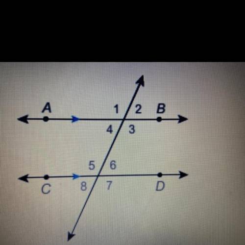 In this figure, overline AB || overline CD and m angle4=70° What is m angle8 ?