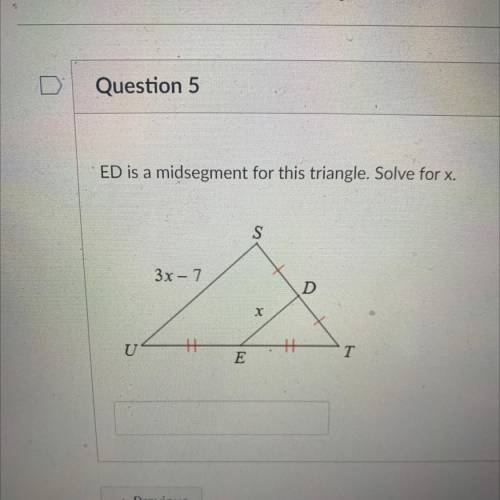 Ed is a mid segment for this triangle solve for X

I will give a brainless if a kind human being c