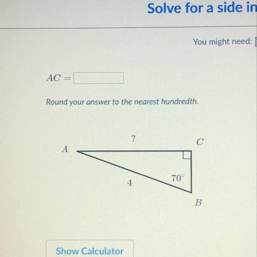Round your answer to the nearest hundredth.
What is AC=?