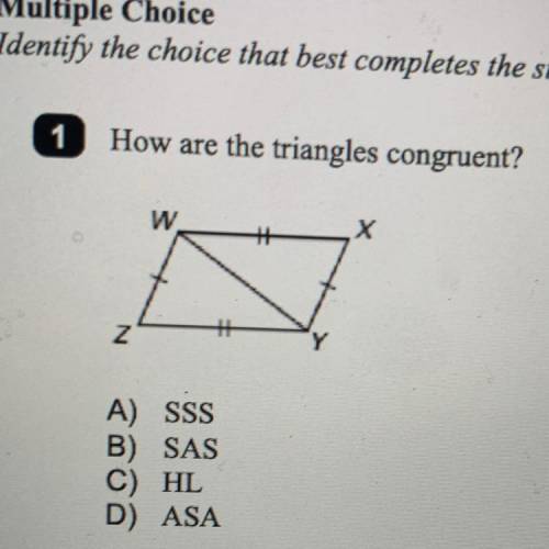 How are the triangles congruent?