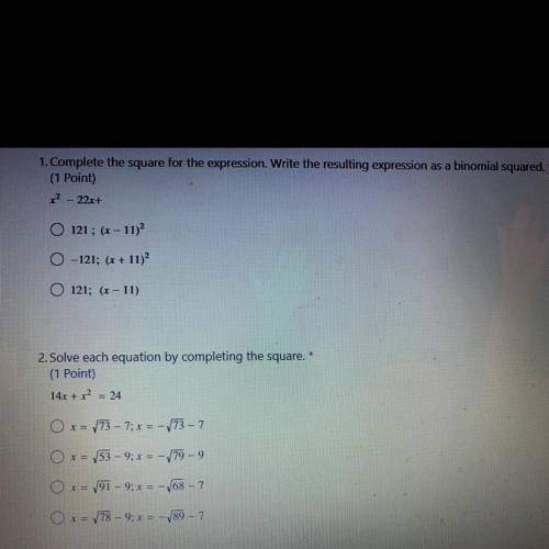 TWO MULTIPLE CHOICE QUESTIONS PLS HELP