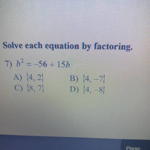 ✨Solve each equation by factoring
PLS HELPPPPP N SHOW UR WORKKK TOO✨✨✨