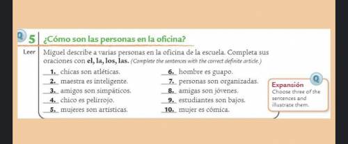 Pleas help Spanish 1 easy points if you know Spanish look at picture