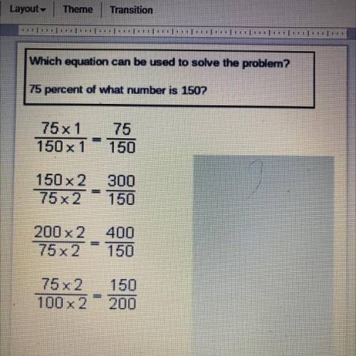 Which equation can be used to solve the problem? Explain why also please!