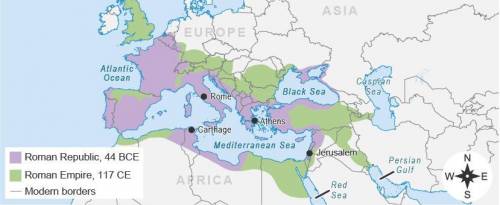 The map shows the Roman Republic and the Roman Empire.

A map of the Roman Republic and Roman Empi