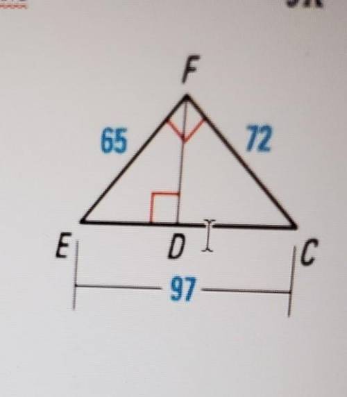 Use the diagram at the right. Find DC. Then find DF. Round decimals to the nearest tenth.

please